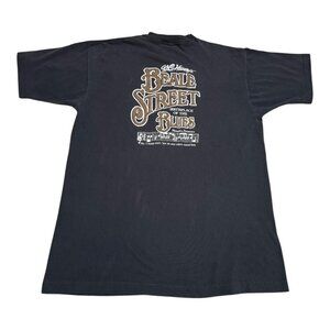 Vintage Fruit of the Loom Beale Street Blues Music Black Shirt‎ Adult Large